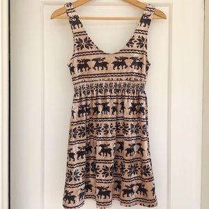 Christmas Reindeer Mini Dress